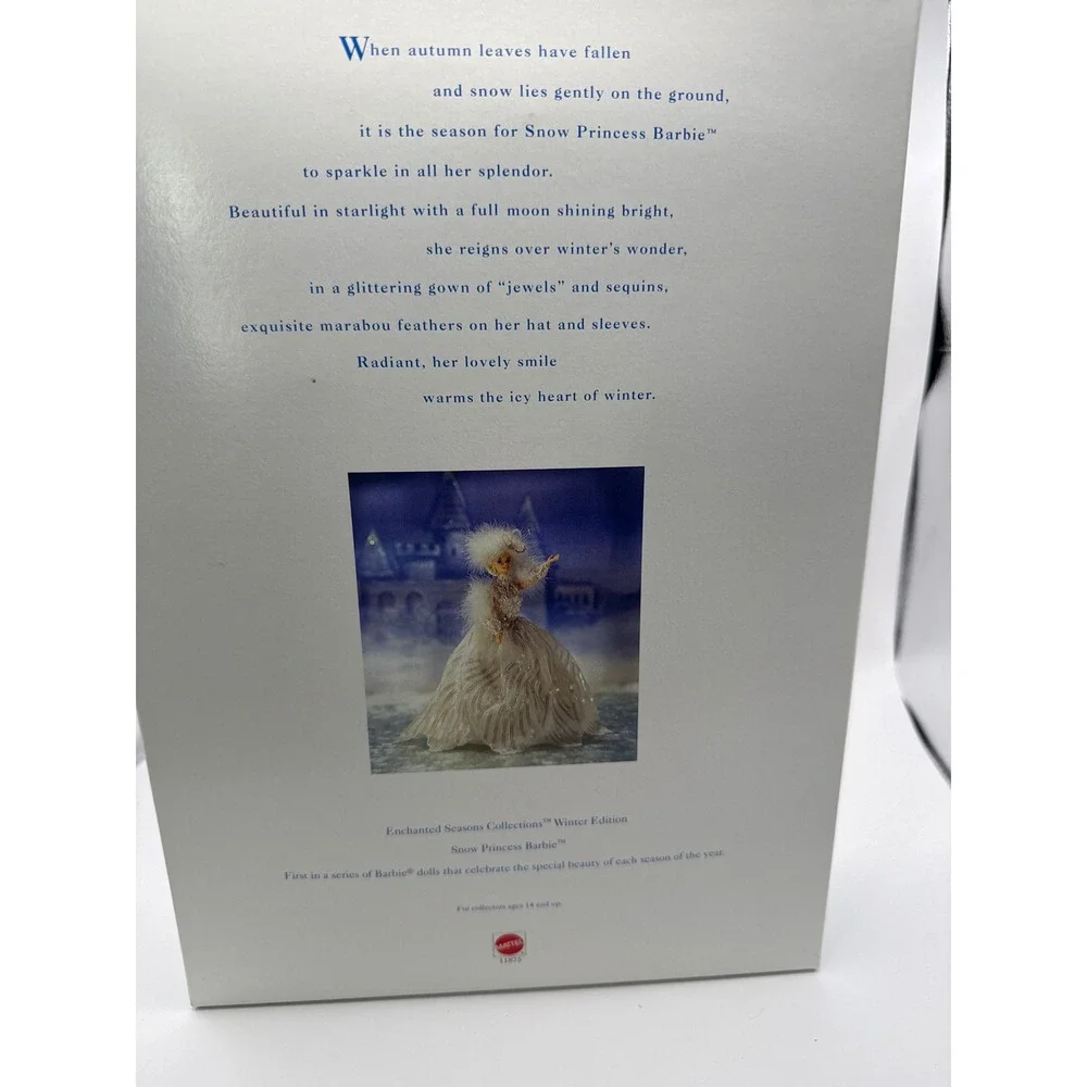 Snow Princess Barbie 1994 Enchanted Seasons Collection Winter Edition 11875 New
